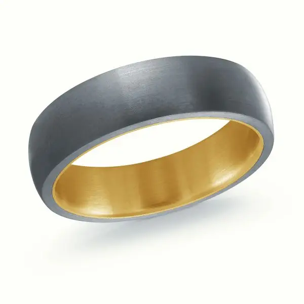 Yellow Gold Brooks Tantalum & White Gold Men's Wedding Ring