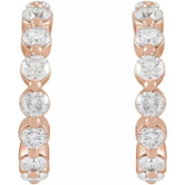 Rose Gold Lab Grown Diamond Hoops jewelry store near me