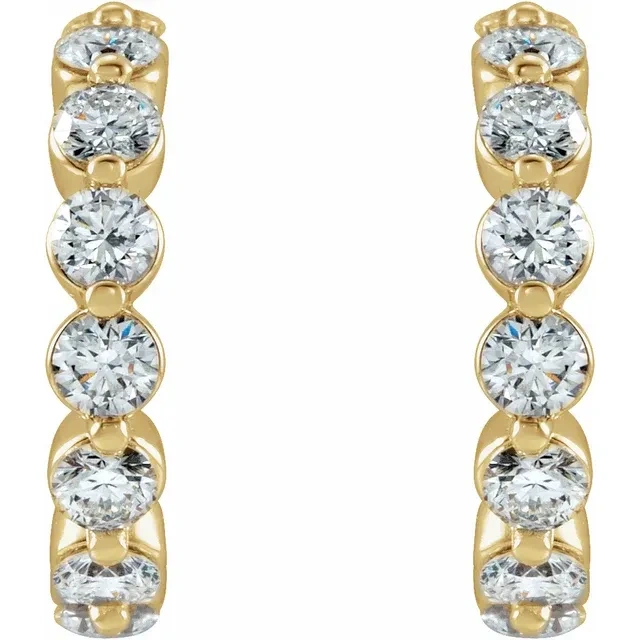 Yellow Gold Lab Grown Diamond Hoops jewelry store near me