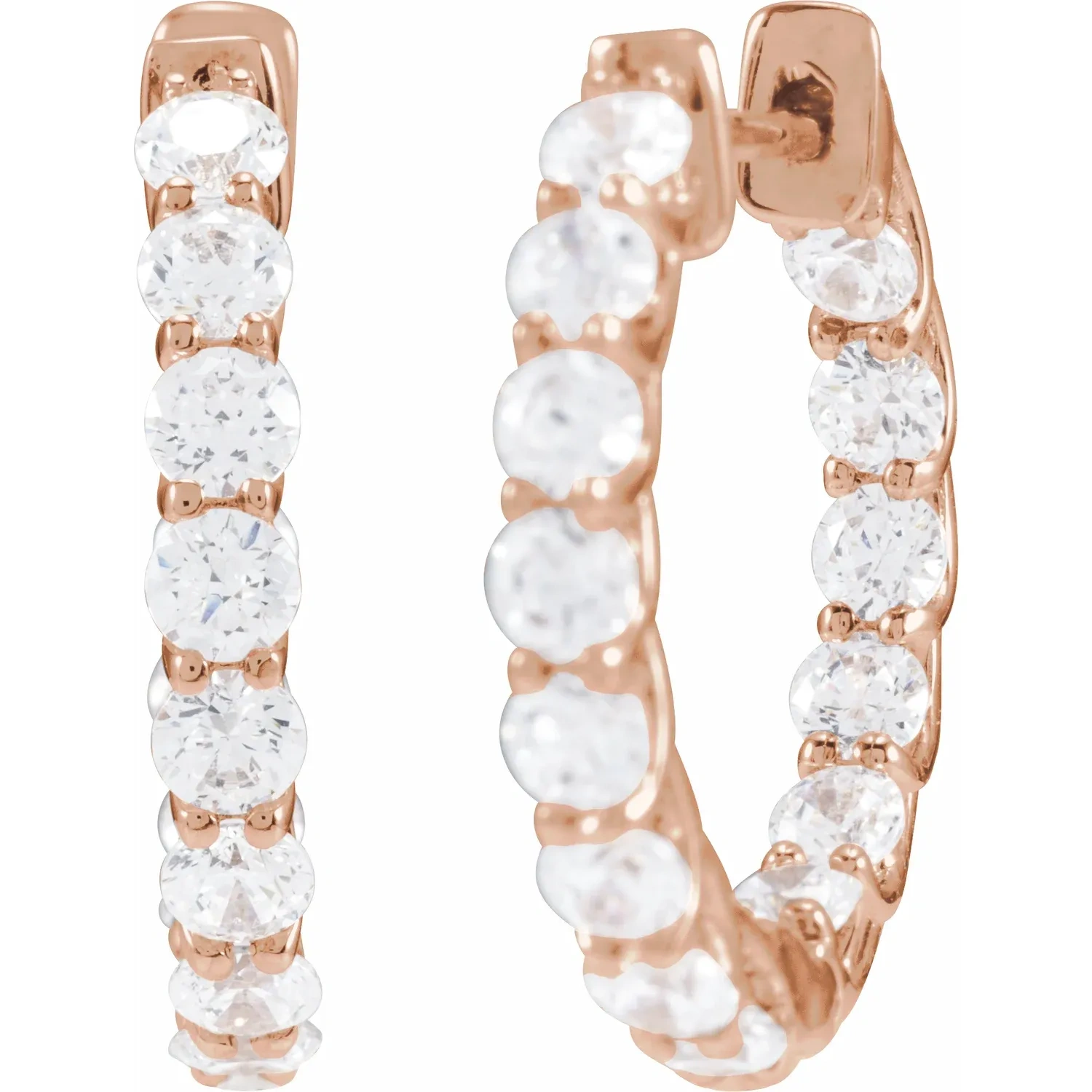 Rose Gold Ferris Of Them All Natural Diamond Hoops jewelry store near me