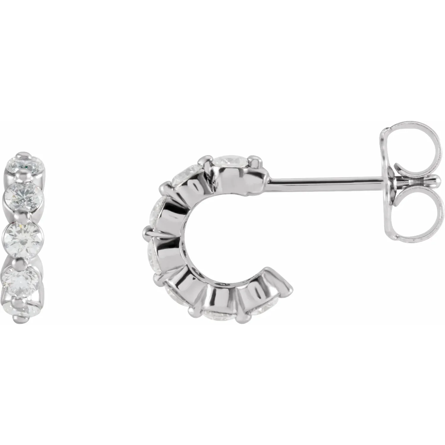 White Gold Hoop Dreams Lab Grown Diamond Earrings