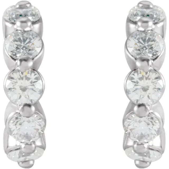 White Gold Hoop Dreams Lab Grown Diamond Earrings jewelry store near me