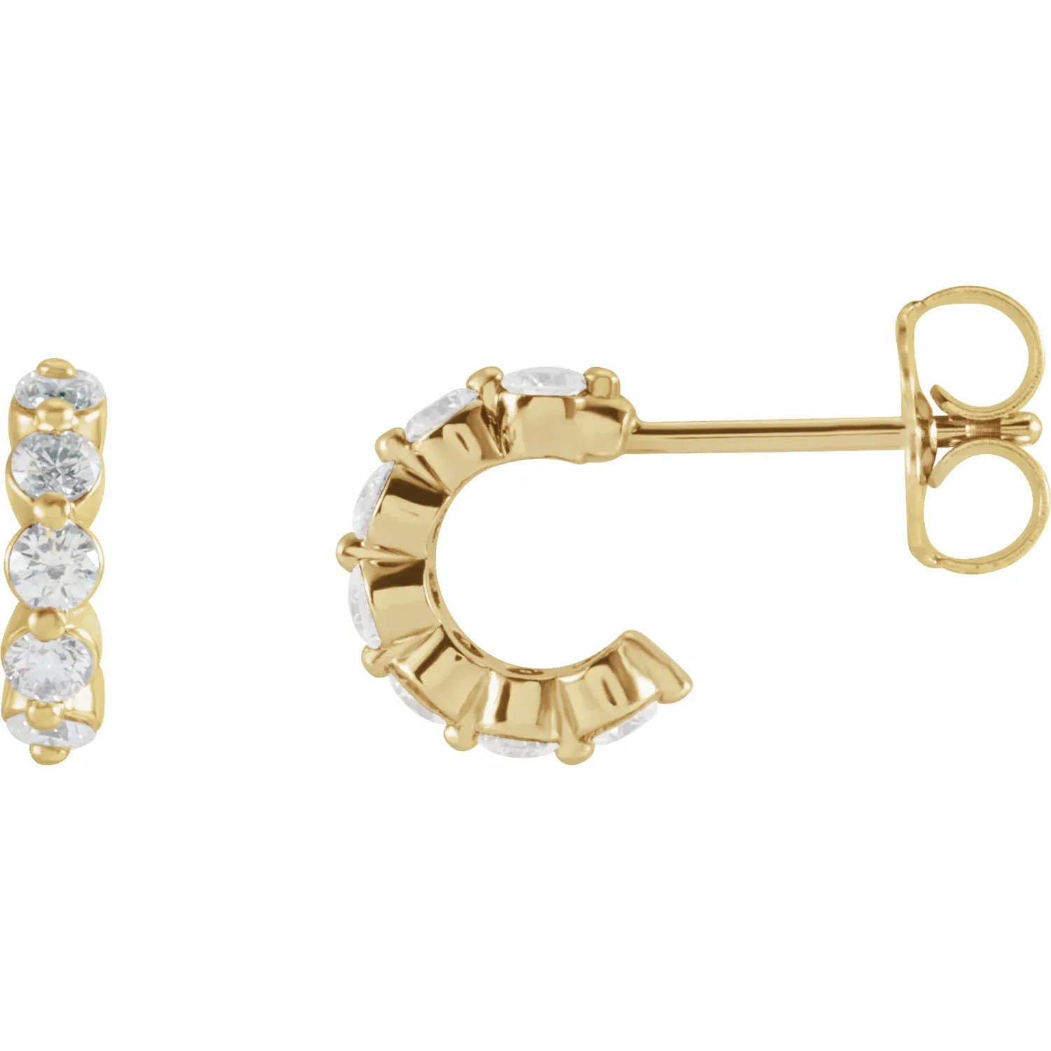 Yellow Gold Hoop Dreams Lab Grown Diamond Earrings