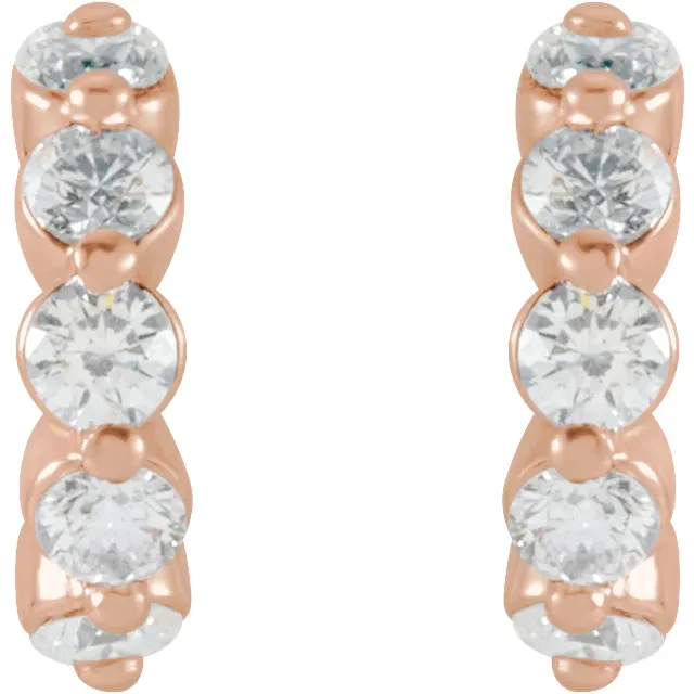 Rose Gold Hoop Dreams Lab Grown Diamond Earrings jewelry store near me