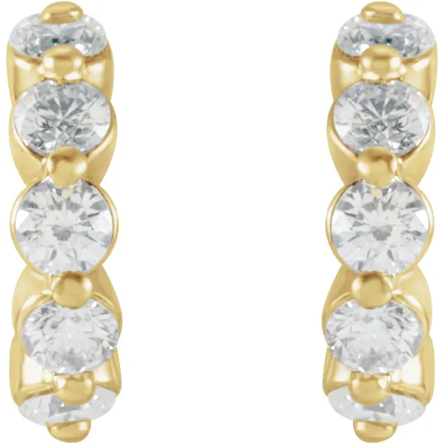 Yellow Gold Hoop Dreams Lab Grown Diamond Earrings jewelry store near me