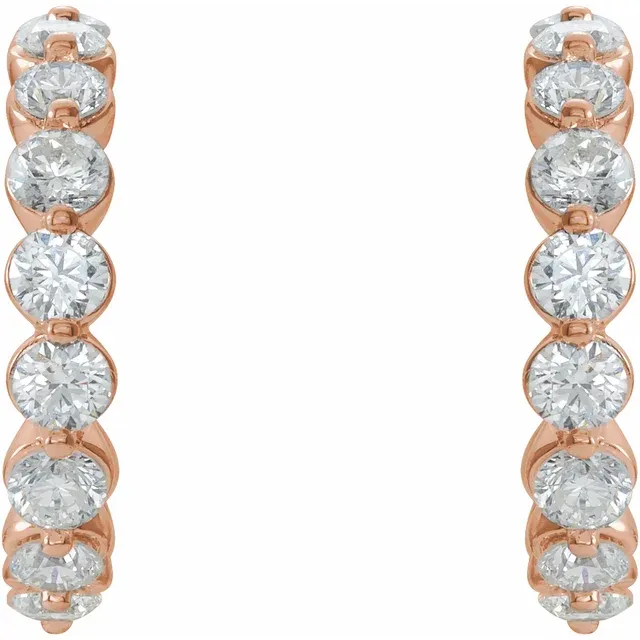 Rose Gold Lab Grown Diamond Hoops jewelry store near me