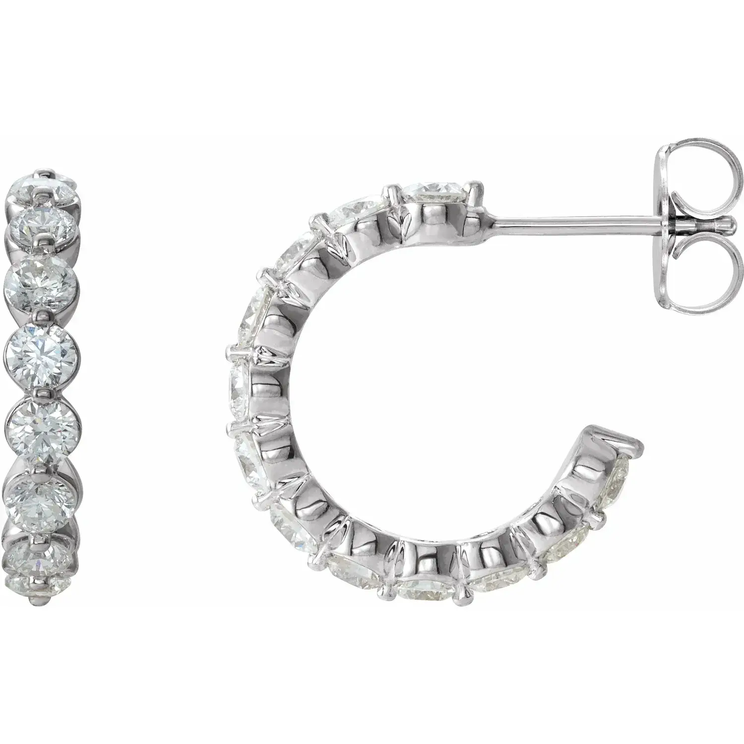 White GoldLab Diamond Hoops 