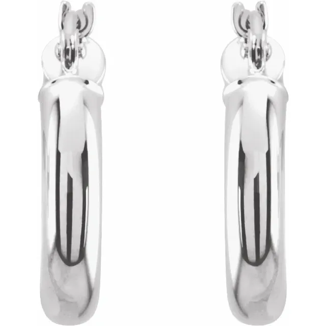 White Gold Small Gold Hoop Earrings jewelry store near me