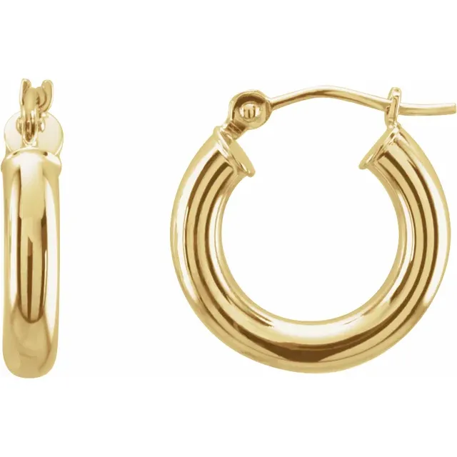 Yellow Gold Small Gold Hoop Earrings