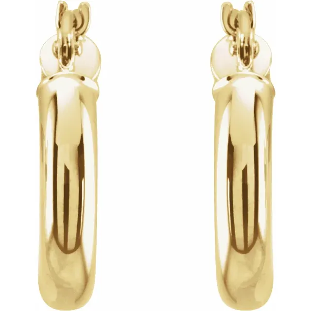 Yellow Gold Small Gold Hoop Earrings jewelry store near me
