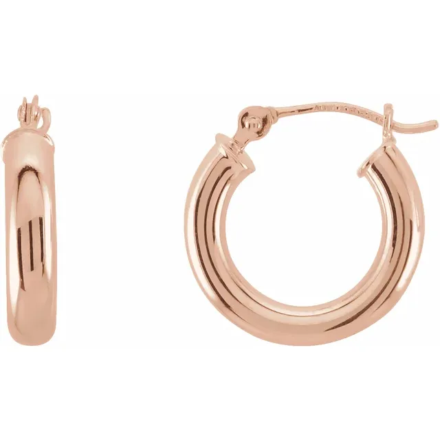 Rose Gold Small Gold Hoop Earrings