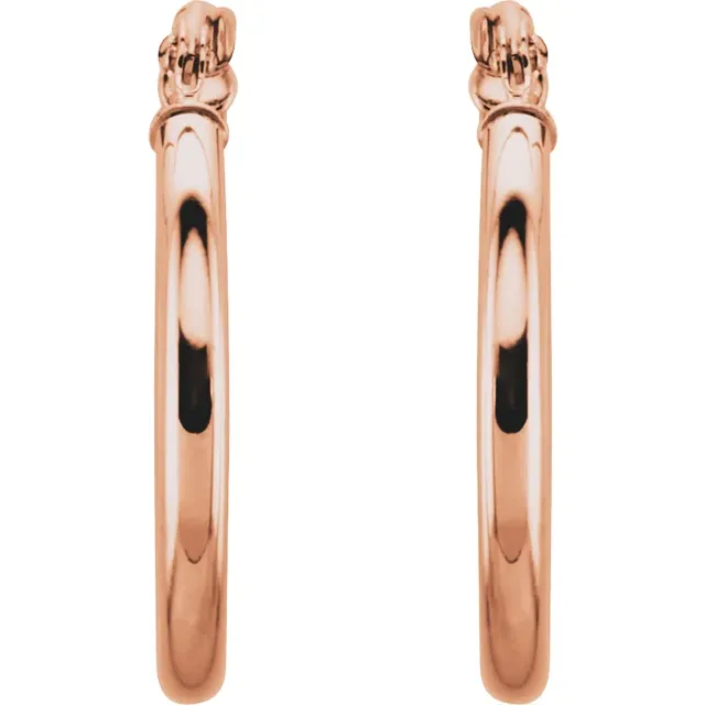 Rose Gold Medium Gold Hoop Earrings jewelry store near me