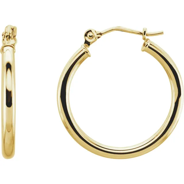 Yellow Gold Medium Gold Hoop Earrings