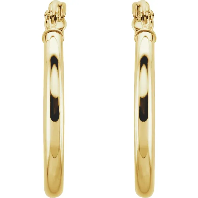 Yellow Gold Medium Gold Hoop Earrings jewelry store near me