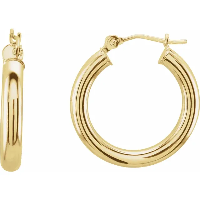 Yellow Gold Medium Gold Hoop Earrings