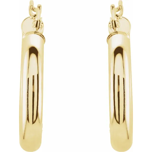Yellow Gold Medium Gold Hoop Earrings jewelry store near me