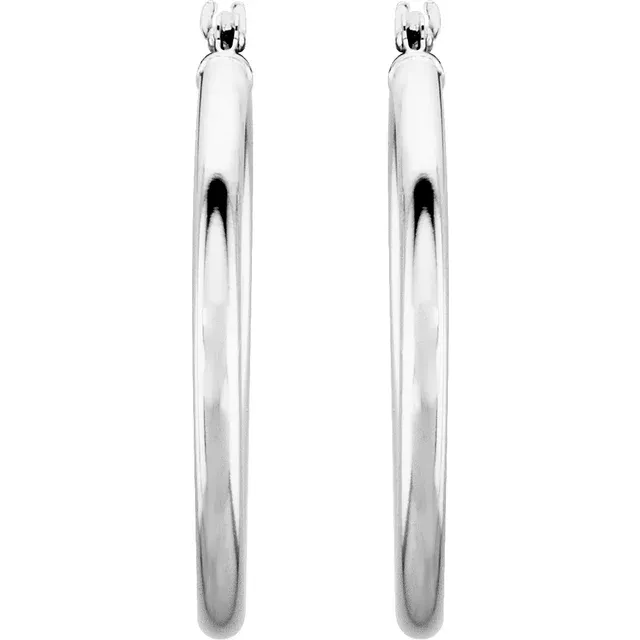 White Gold Medium Gold Hoop Earrings jewelry store near me