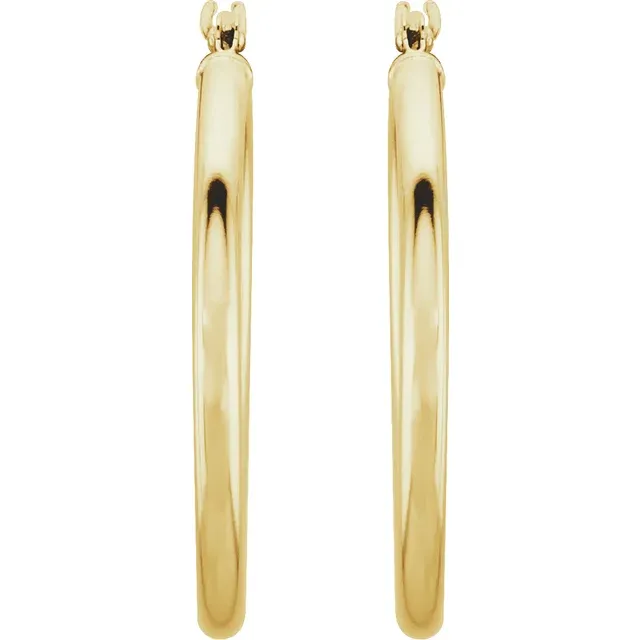Yellow Gold Medium Gold Hoop Earrings jewelry store near me