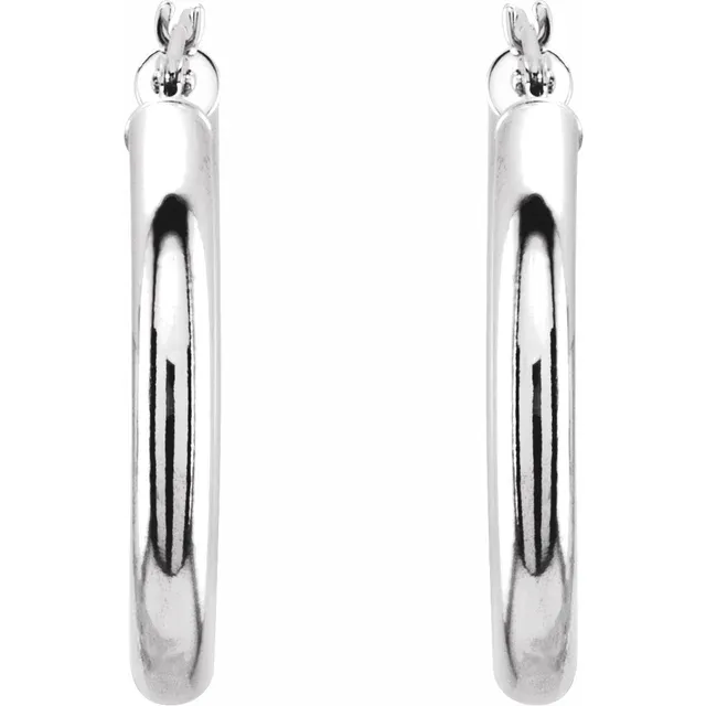 White Gold Medium Gold Hoop Earrings jewelry store near me