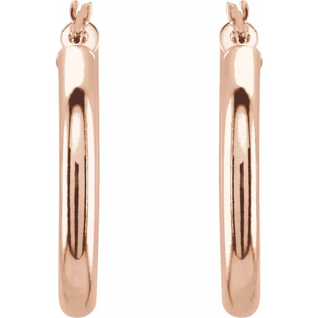 Rose Gold Medium Gold Hoop Earrings jewelry store near me