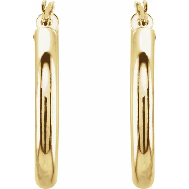 Yellow Gold Medium Gold Hoop Earrings jewelry store near me