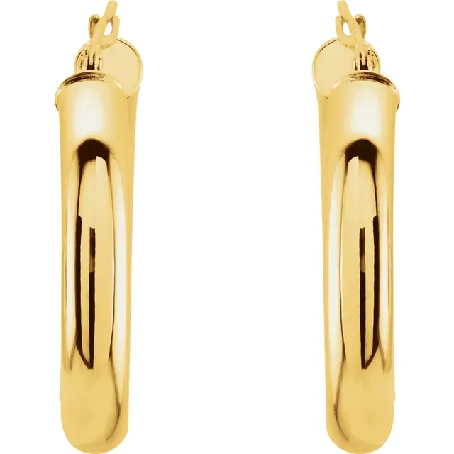 Yellow Gold Medium Gold Hoop Earrings jewelry store near me