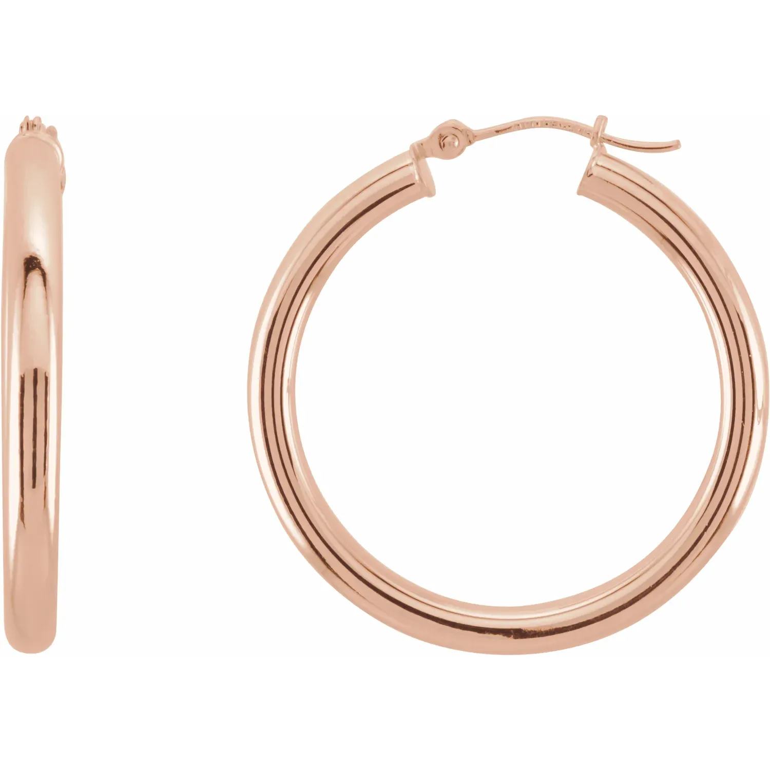 Rose Gold Large Gold Hoop Earrings