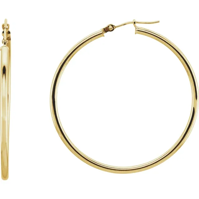 Yellow Gold Large Gold Hoop Earrings