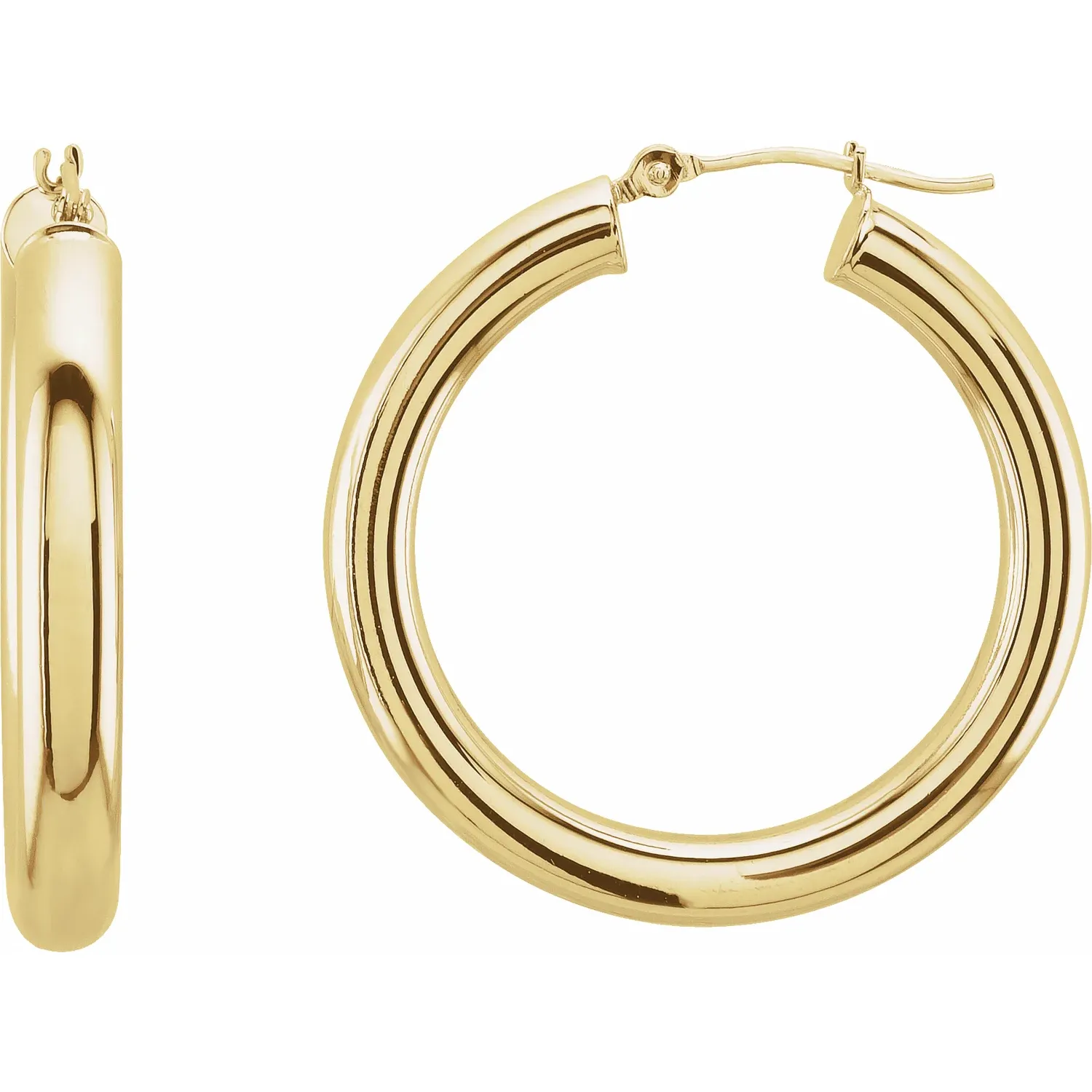 Yellow Gold Large Gold Hoop Earrings