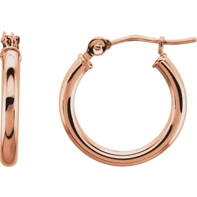 Rose Gold Small Gold Hoop Earrings