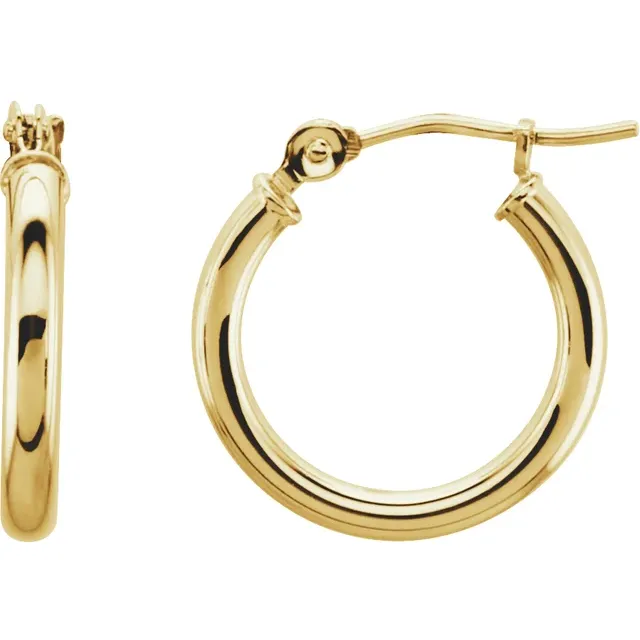 Yellow Gold Small Gold Hoop Earrings