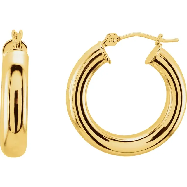 Yellow Gold Medium Gold Hoop Earrings