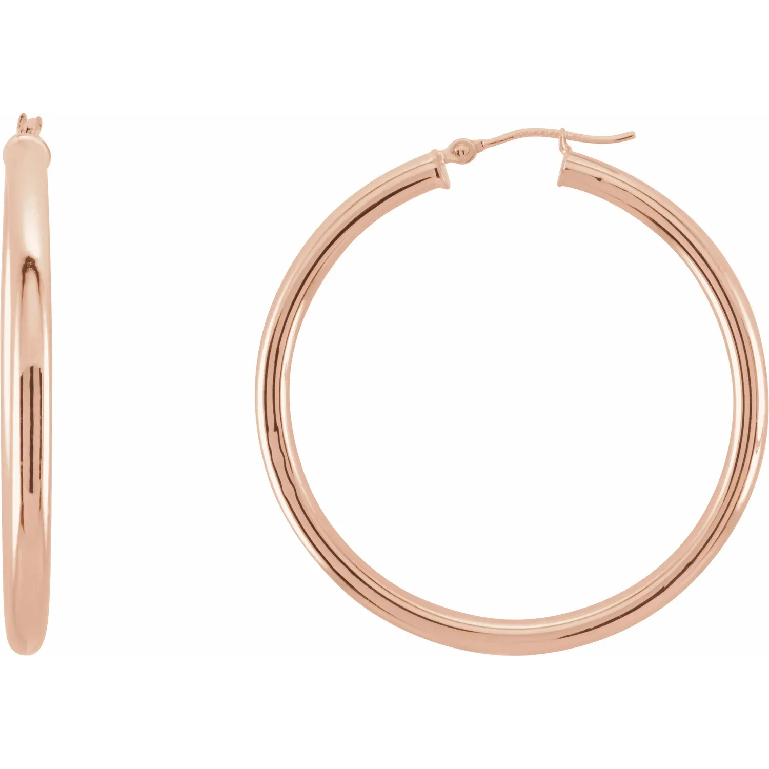 Rose Gold Large Gold Hoop Earrings
