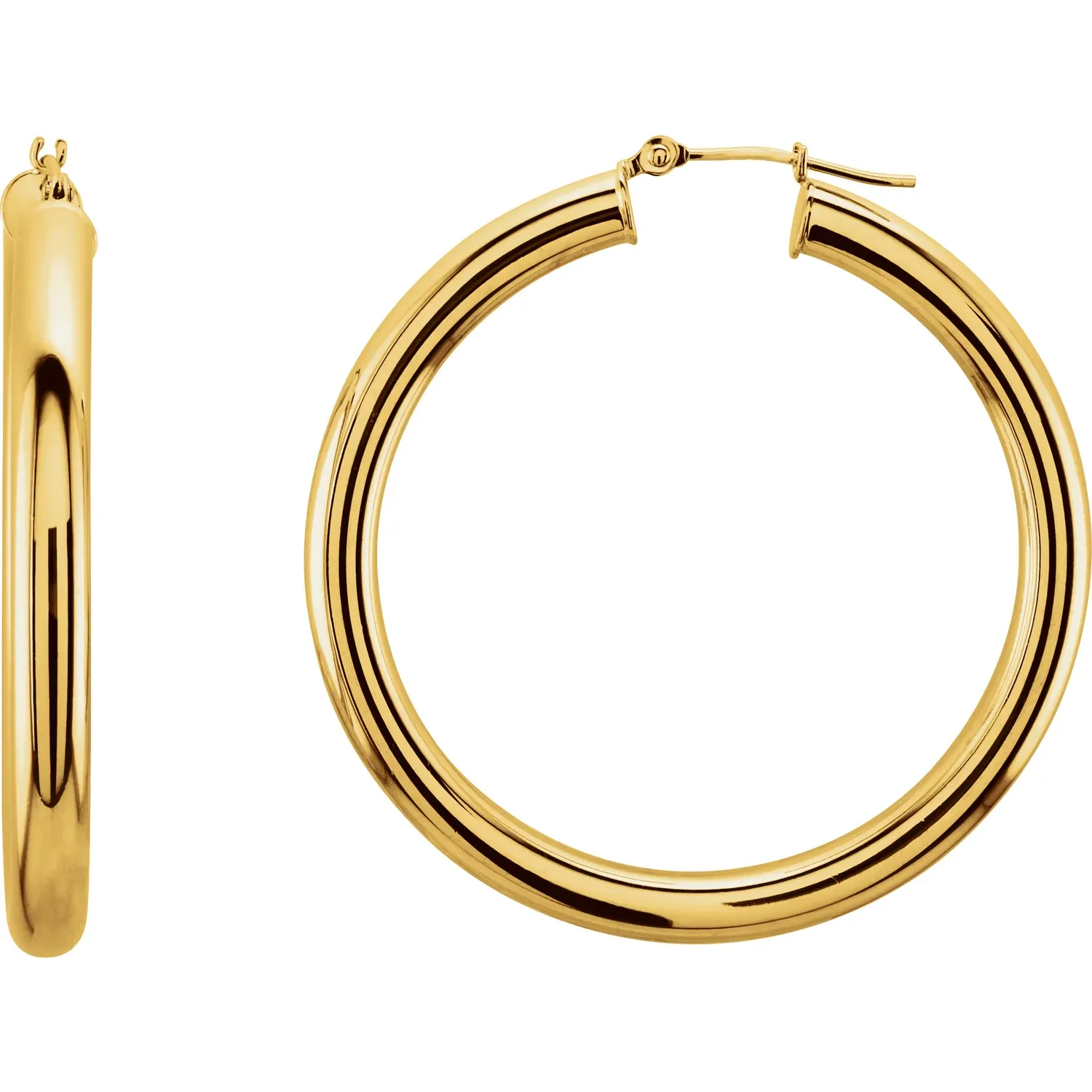 Yellow Gold Large Gold Hoop Earrings