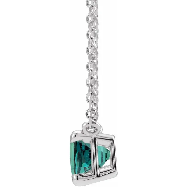 White Gold Emerald Alexandrite Pendant Necklace jewelry store near me