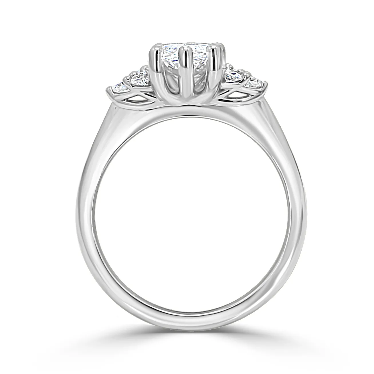 White Gold Side Stone Engagement Ring jewelry Wabash avenue