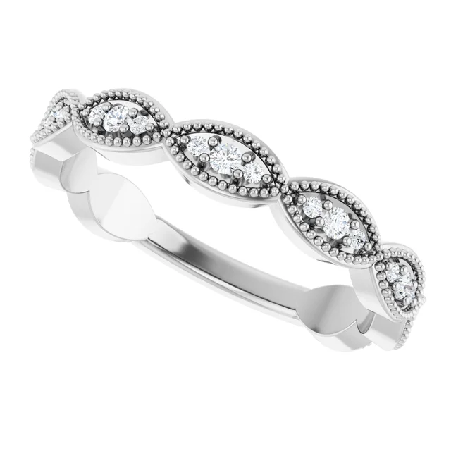 Platinum Marquise Lab Grown Diamond Wedding Band jewelry store near me