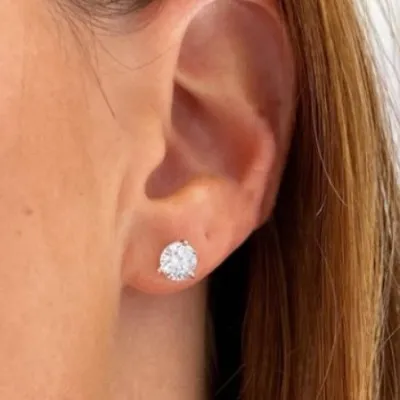 White GoldRound Ethical Diamond Stud Earrings jewelry store near me