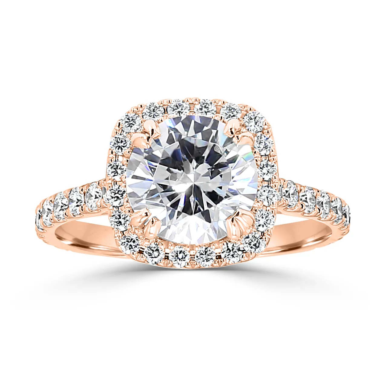 Rose Gold Contemporary and Exclusive Engagement Ring