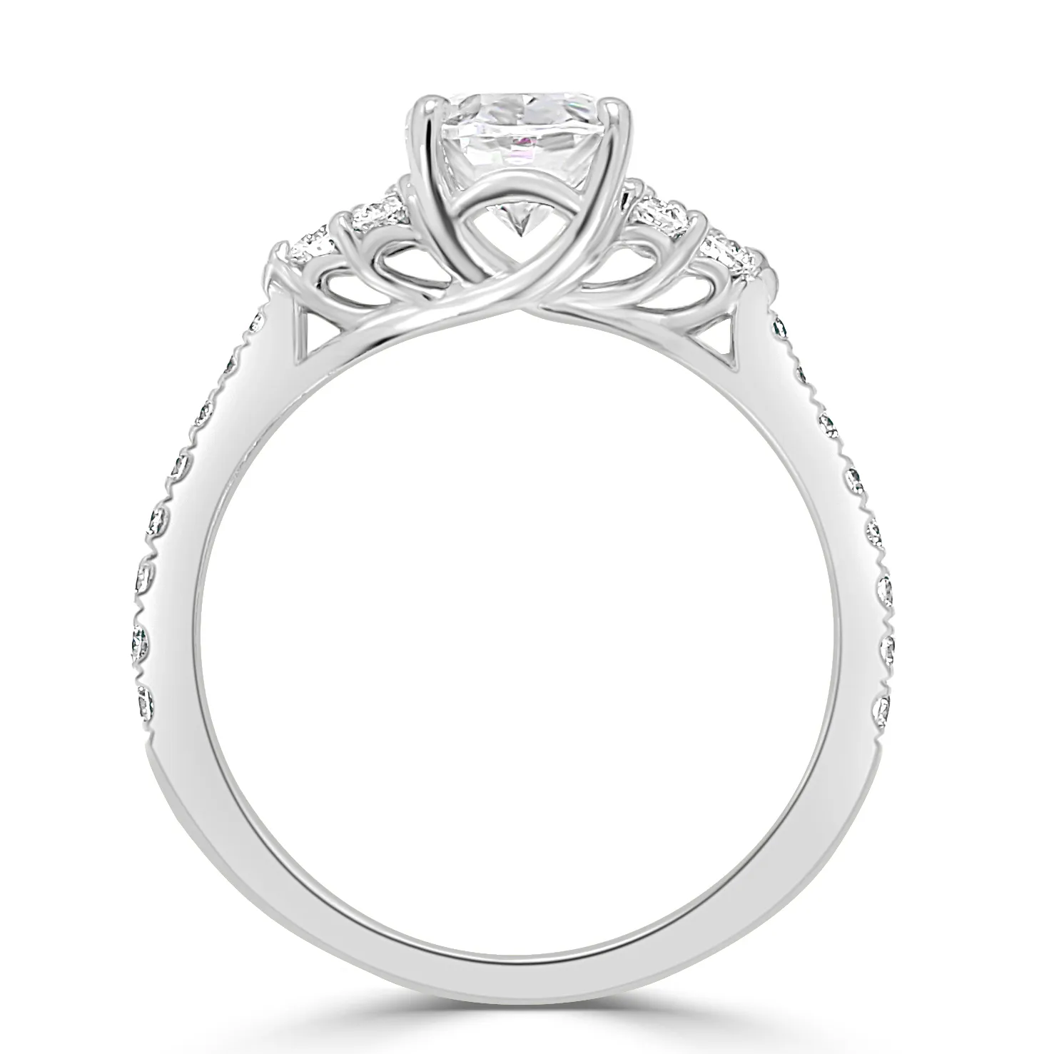 White Gold Princess Cut Engagement Ring jewelry Chicago