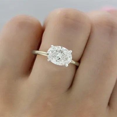 White Gold Exclusive Sleek Solitaire Diamond Engagement Ring jewelry windy city