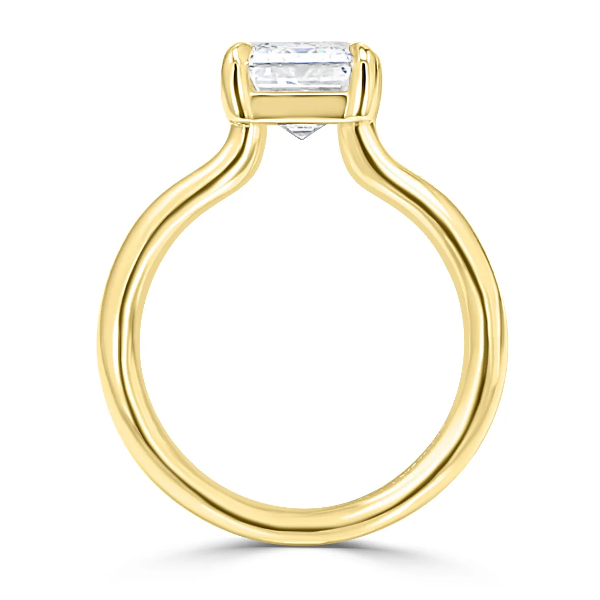 Yellow Gold Exclusive Sleek Solitaire Diamond Engagement Ring jewelry store near me