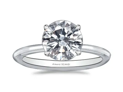 White Gold Perfect Solitaire Engagement Ring