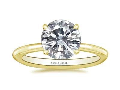 Yellow Gold Perfect Solitaire Engagement Ring