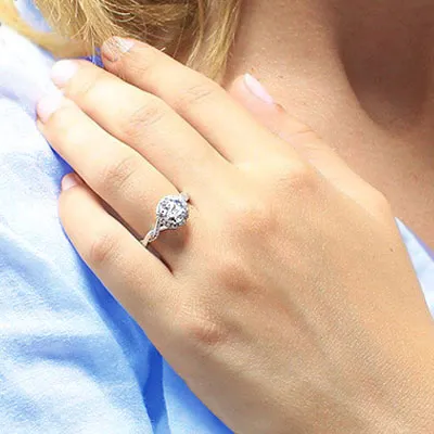 White GoldFabulous Sparkling Infinity Halo Engagement Ring jewelry windy city