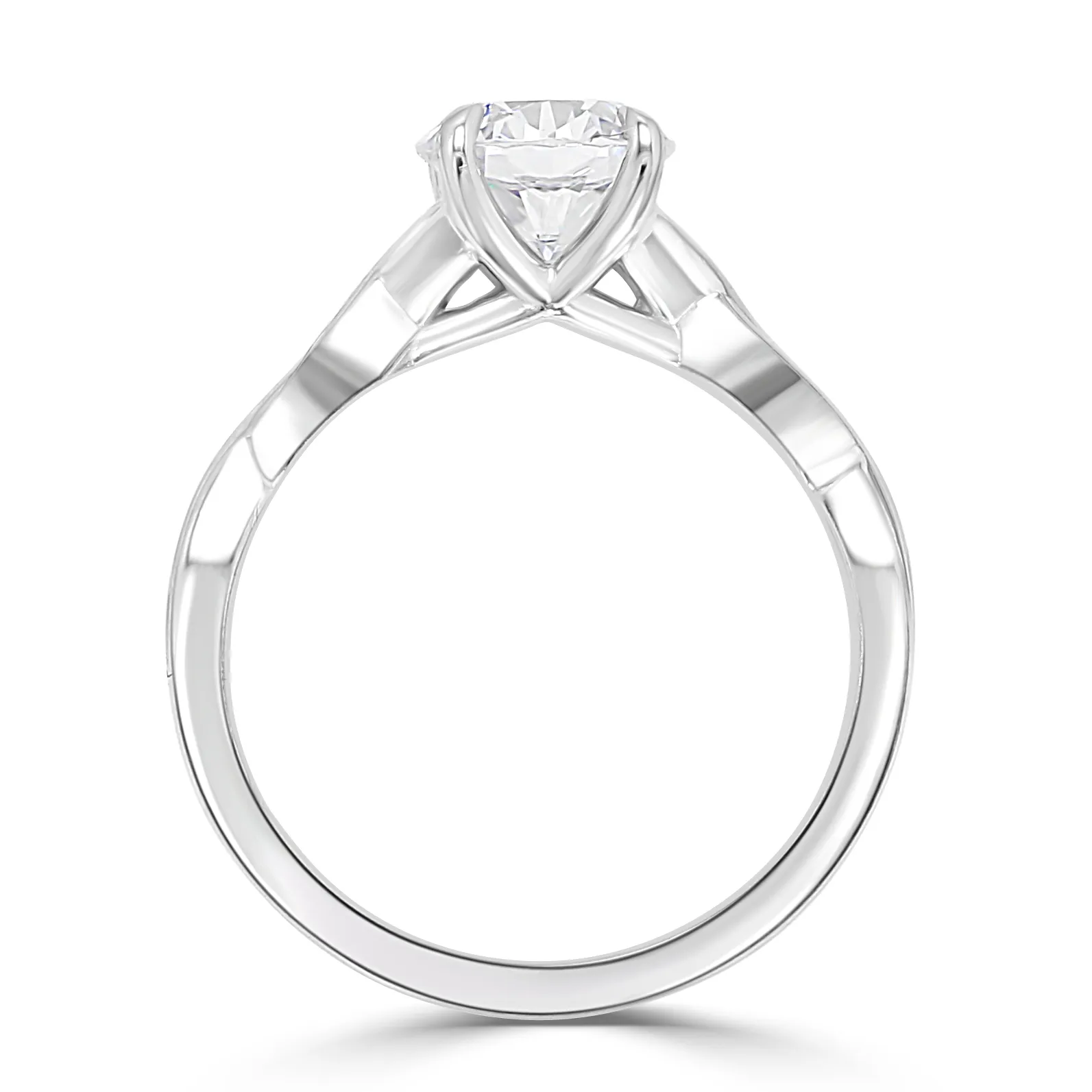 White GoldLovely Twisted Solitaire Engagement Ring jewelry store near me