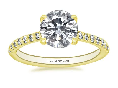 Yellow Gold Contemporary Engagement Ring