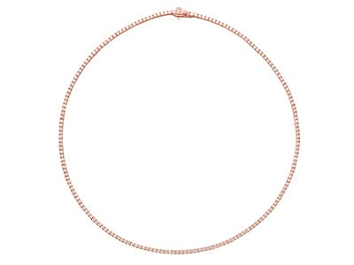 Rose Gold Tennis Necklace for her