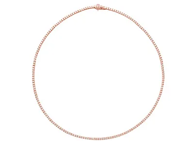 Rose Gold Tennis Necklace A Perfect Gift on Anniversary