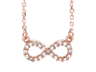 Rose Gold Infinity Necklace for Daughter